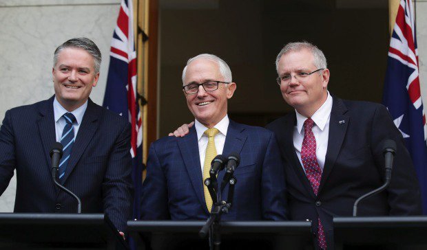  Scott Morrison pledging support for then-Prime Minister Malcolm Turnbull days before Turnbull was rolled and Morrison became leader. Photo / via Twitter