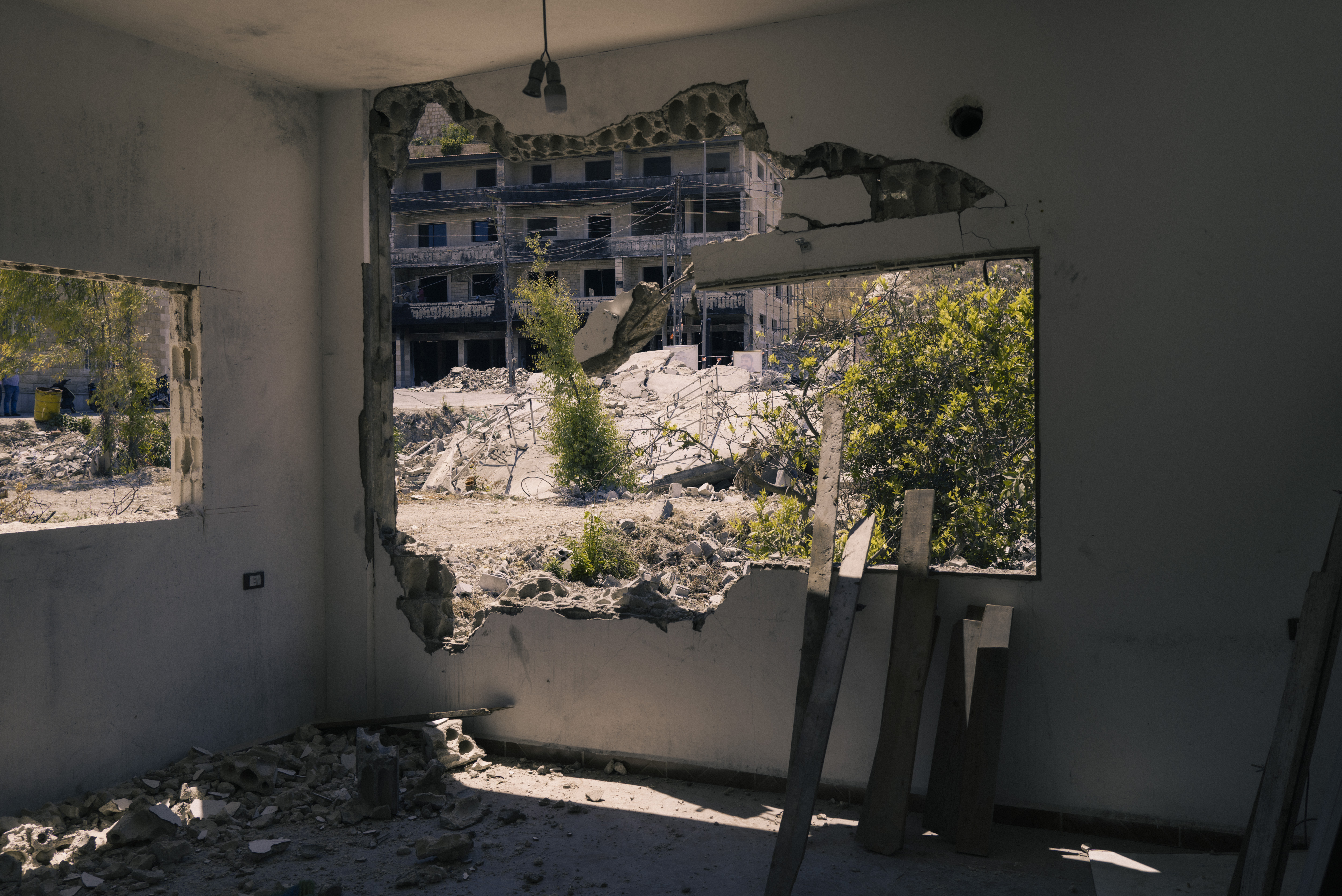 The site of a June 6 airstrike by Israeli forces that hit Lebanon’s Wadi Jilo. The attack levelled one building, damaged another and caused a third to catch fire. Twenty people were injured in the strike. Photo / Lorenzo Tugnoli for The Washington Post