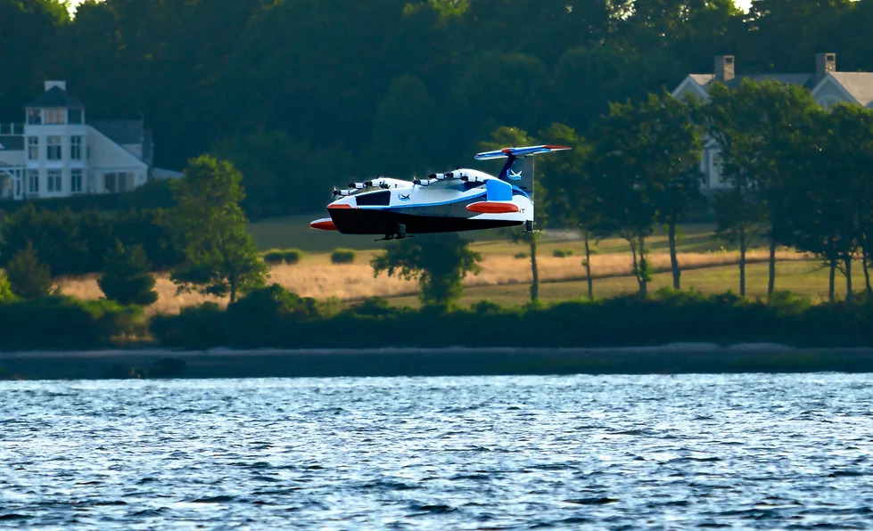 US aerospace manufacturer Regent has successfully flown its prototype seaglider. Photo / Supplied