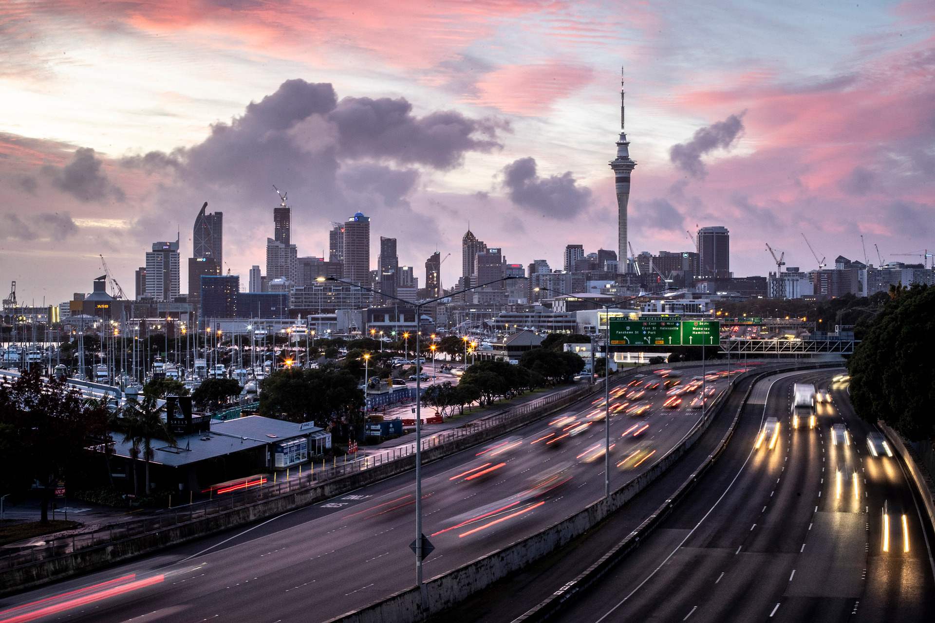 Auckland, pictured on day 29 of lockdown, in April 2020. Photo / NZ Herald