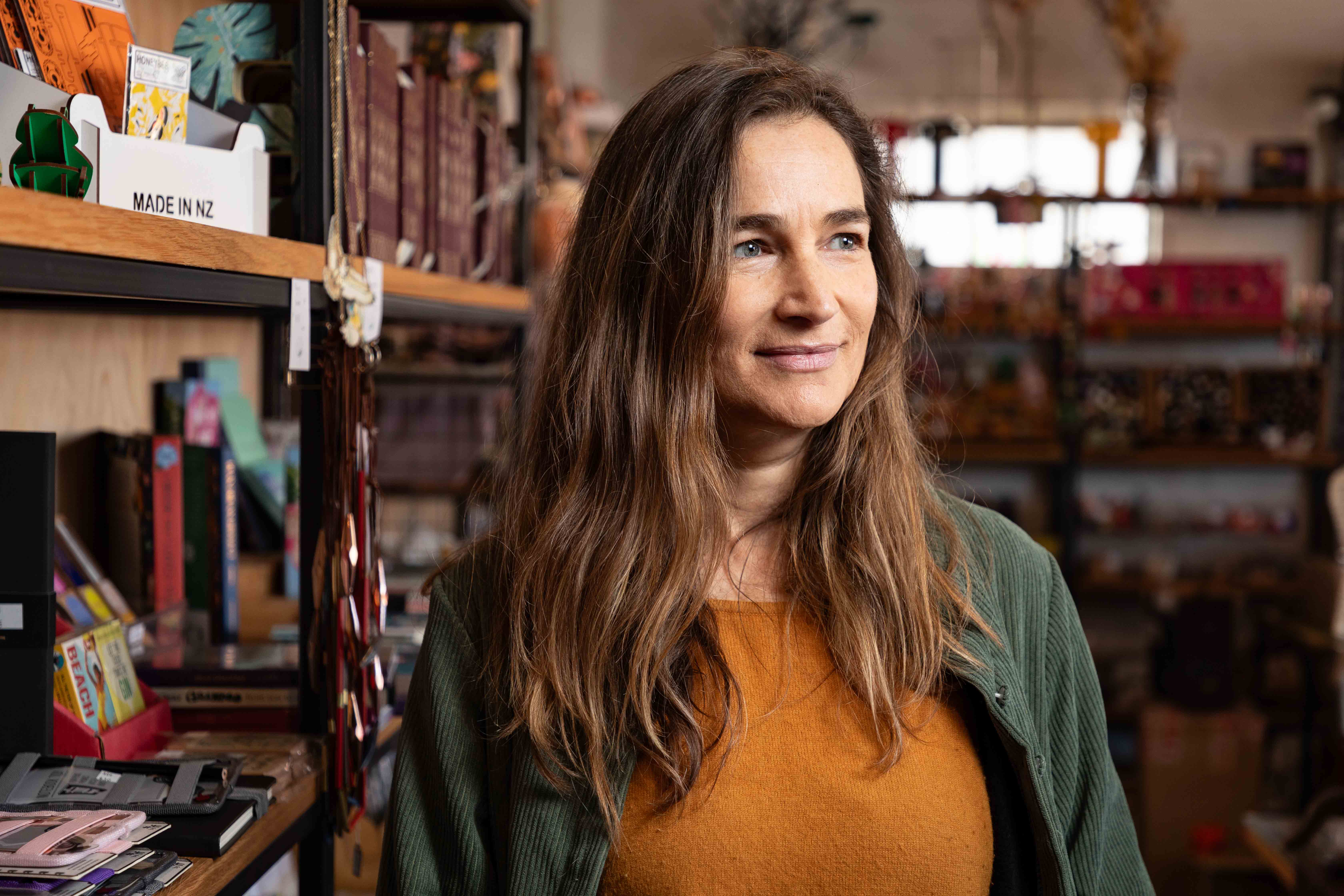 Owner of Follow The White Rabbit on Ninth Ave, Vicky Lang. Photo / Alex Cairns