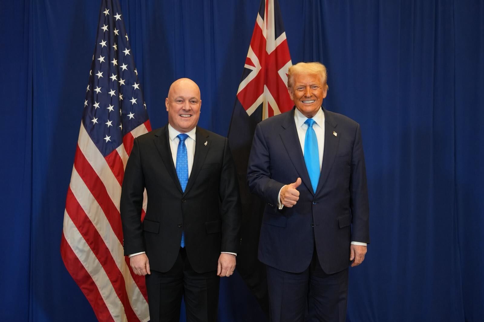 Prime Minister Christopher Luxon has met with US President Donald Trump on the sidelines of Apec. Photo / Pool