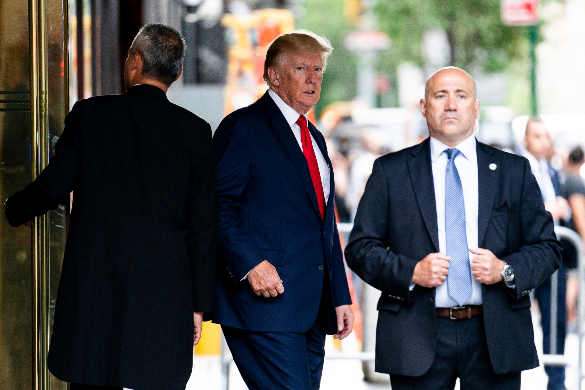 Former US President Donald Trump departs Trump Tower in New York. Photo / AP