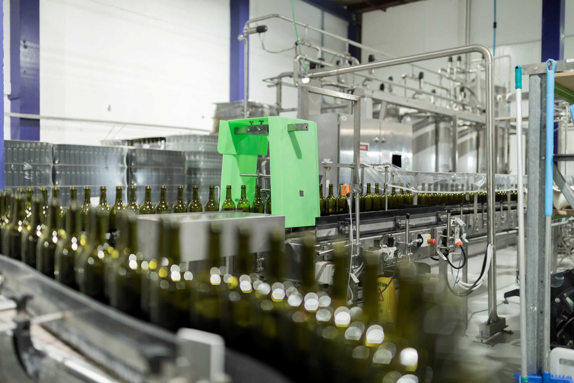 Poulter's in-house bottling facility in South Auckland is capable of processing up to 12,000 bottles of wine per hour.