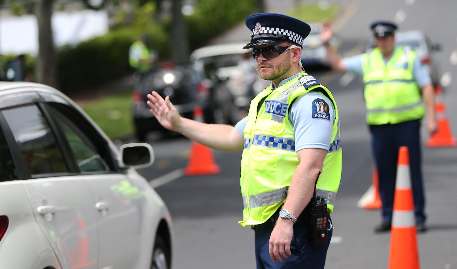 Traffic police, hopefully operating in a location near you this holiday season. Photo / Doug Sherring