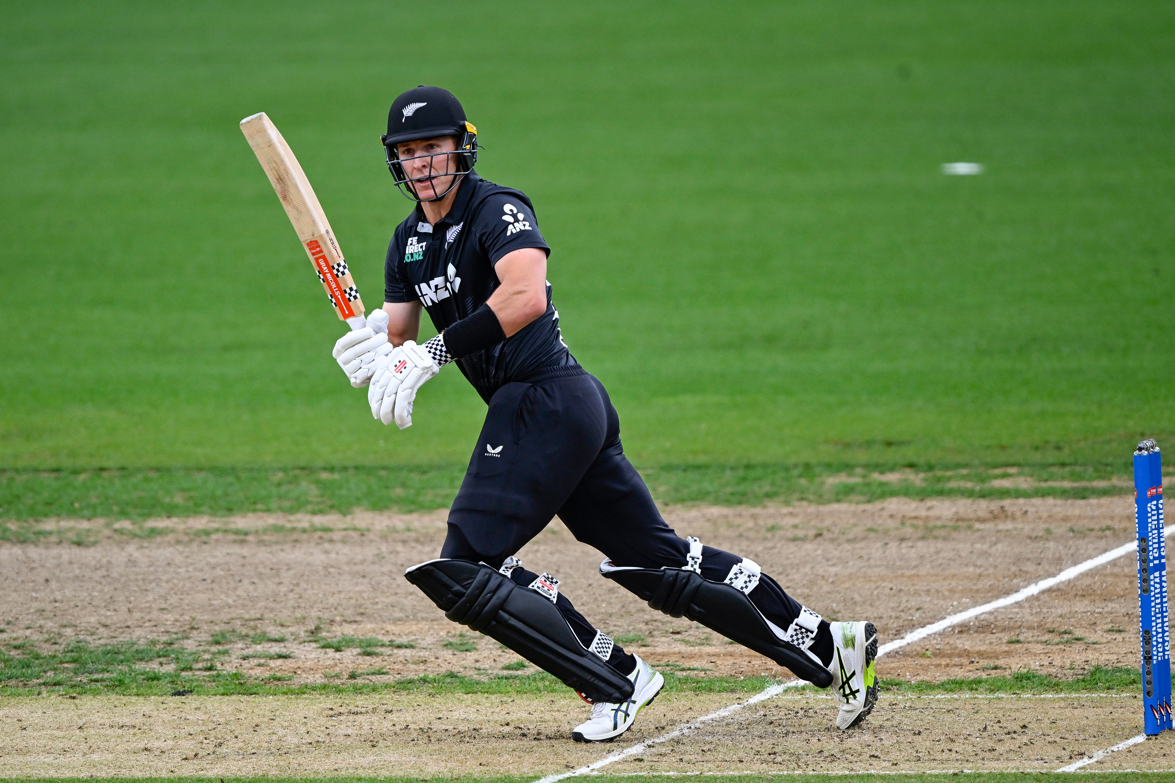 Mitch Hay batting during the second ODI. Photo / Photosport