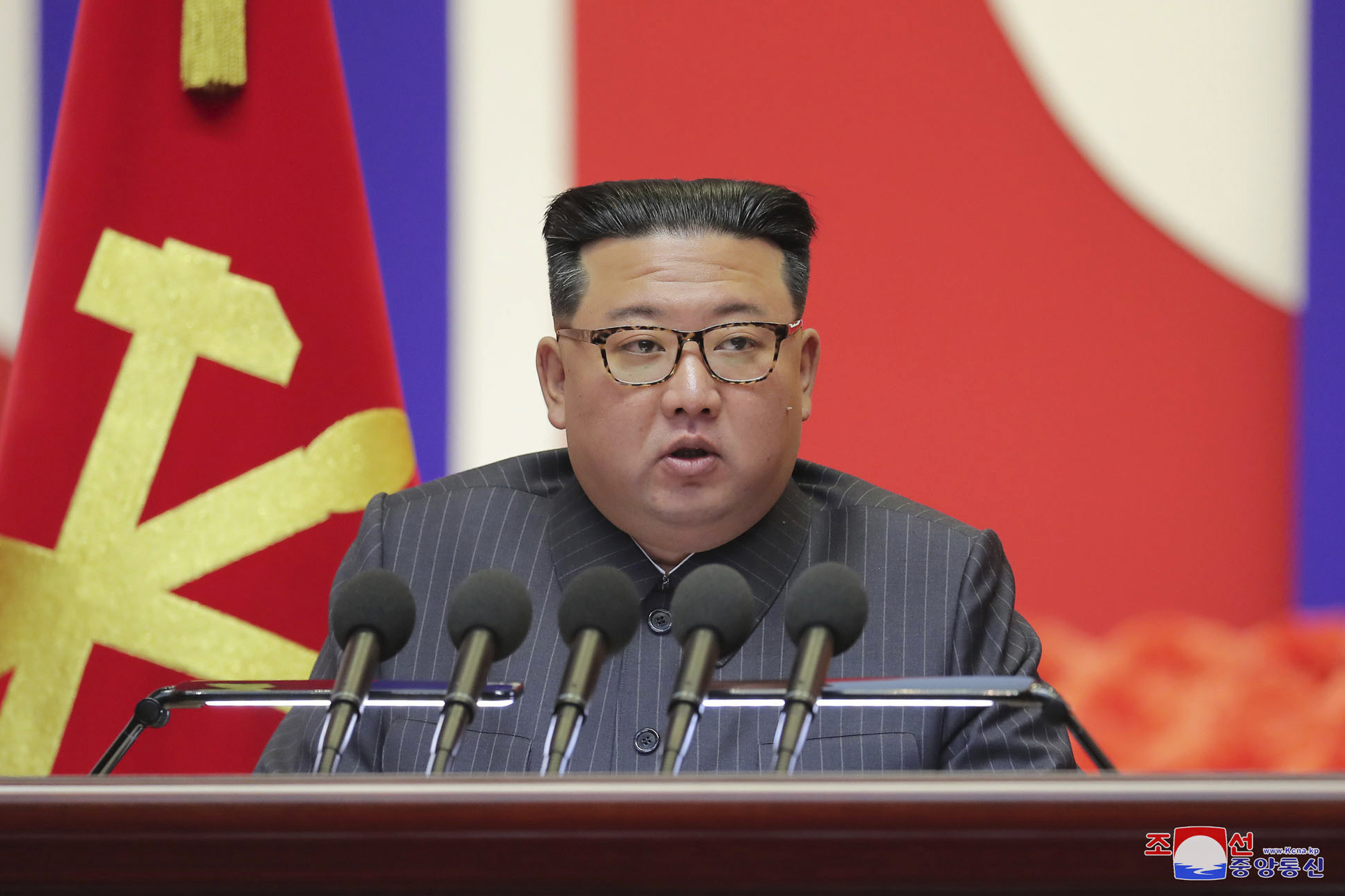 North Korean leader Kim Jong Un speaks in Pyongyang, North Korea, on August 10, 2022. Photo / AP