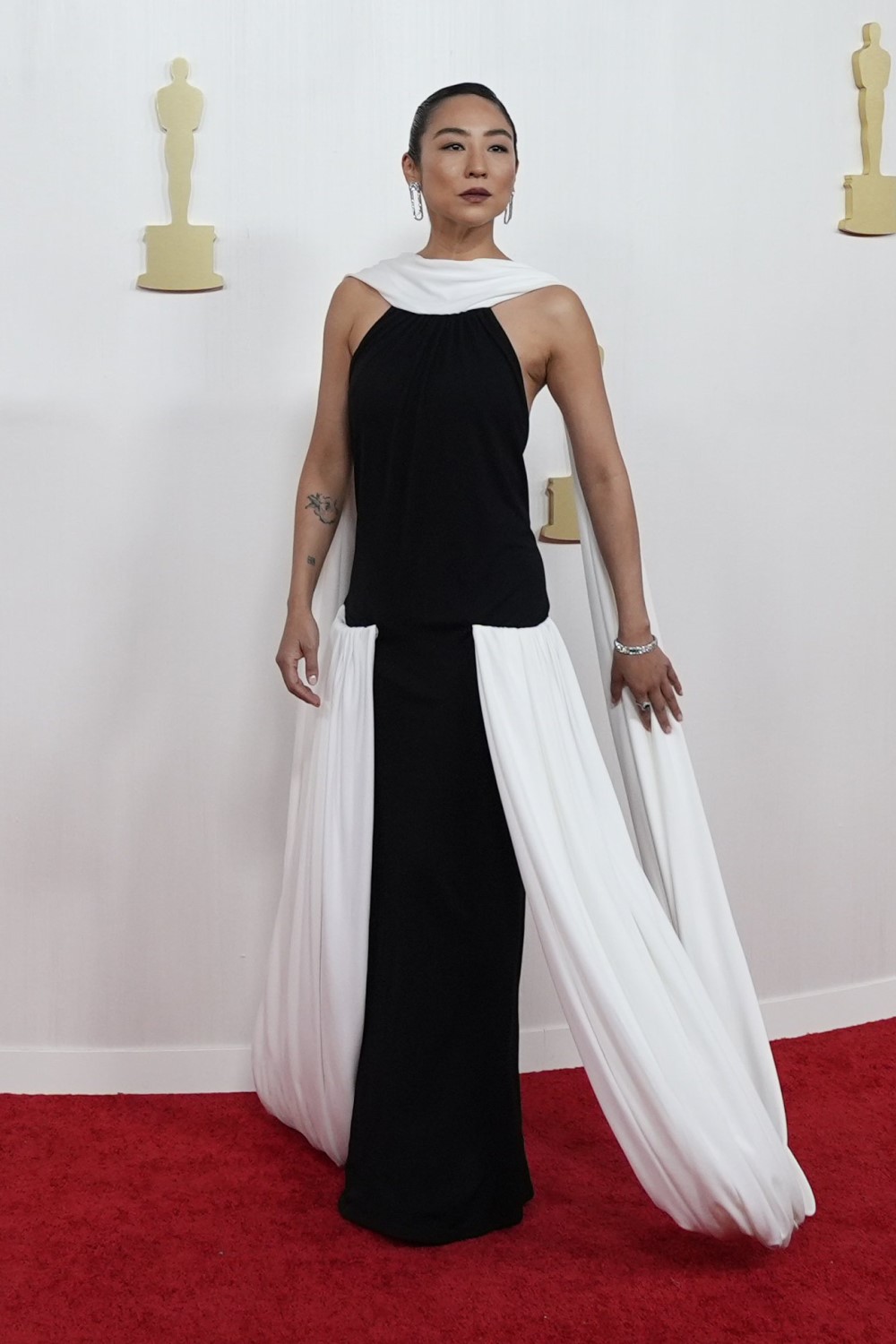 Greta Lee arrives at the Academy Awards in Los Angeles. Photo / AP
