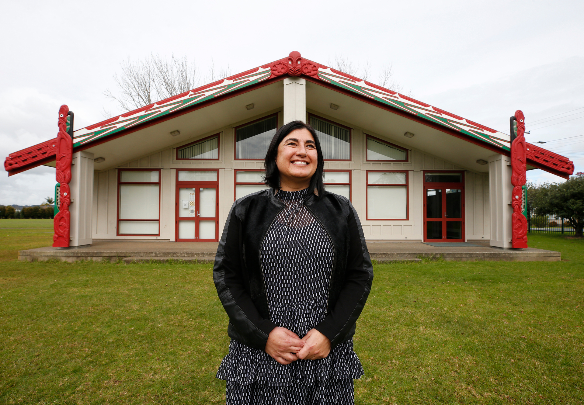 Kamo High School principal Natasha Hemara, outside the school's marae, is excited about the $22 million redevelopment of the school.