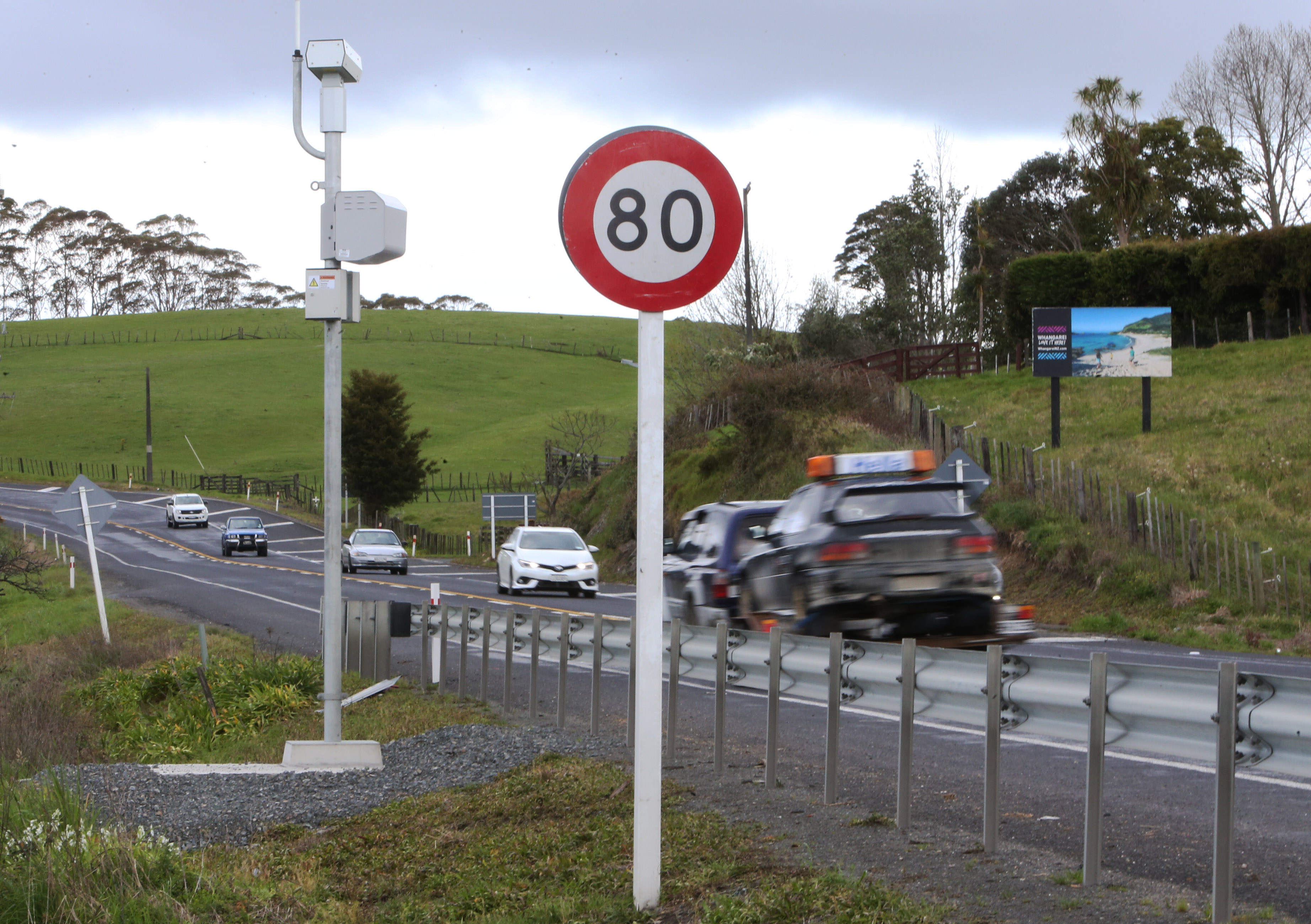 Plans to increase speed camera numbers will haul in further revenue. Pictured is a speed camera at Kauri on State Highway 1, on the outskirts of Whangarei.