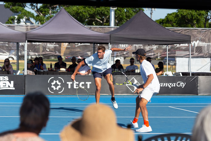 James Watt and Isaac Becroft. Photo / Tennis New Zealand