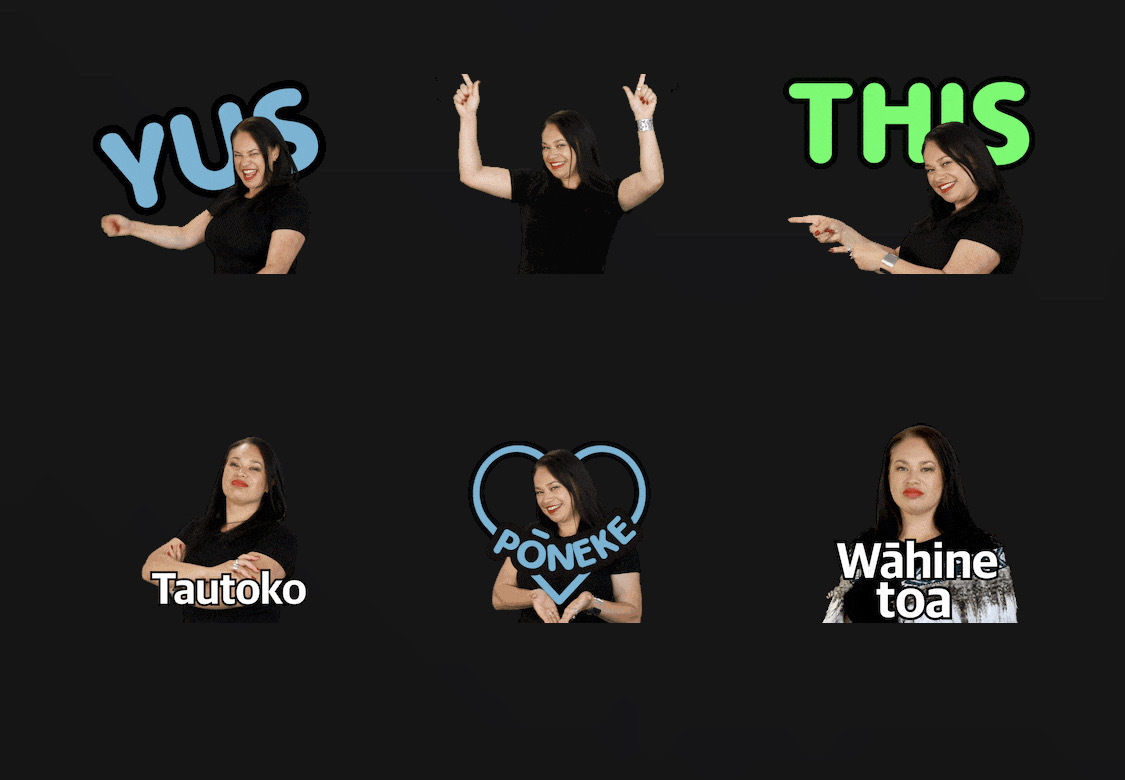 Wellington mayor Tory Whanau's new GIFs, which she regularly uses on Instagram. Photo / Screenshot