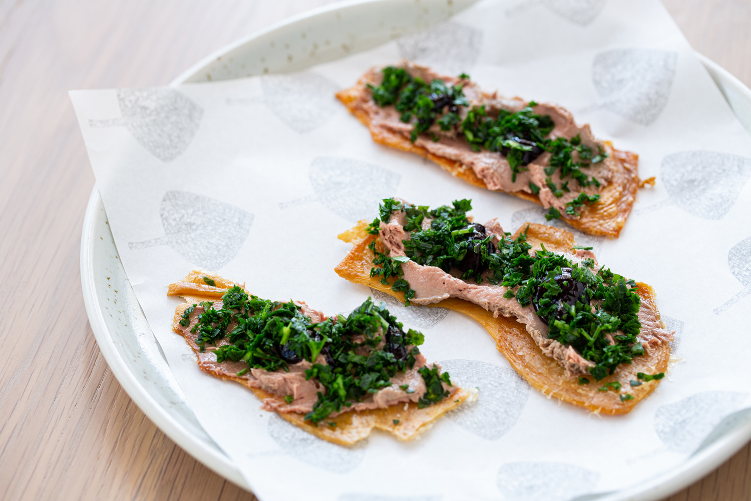 The chicken skin parfait. Photo / Babiche Martens