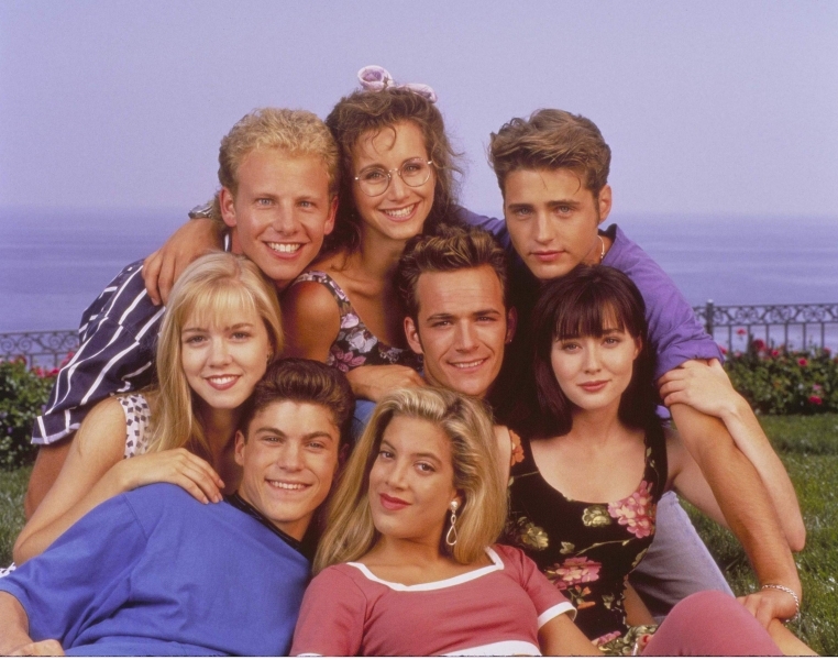 The original cast of Beverly Hills 90210. Photo / Supplied.