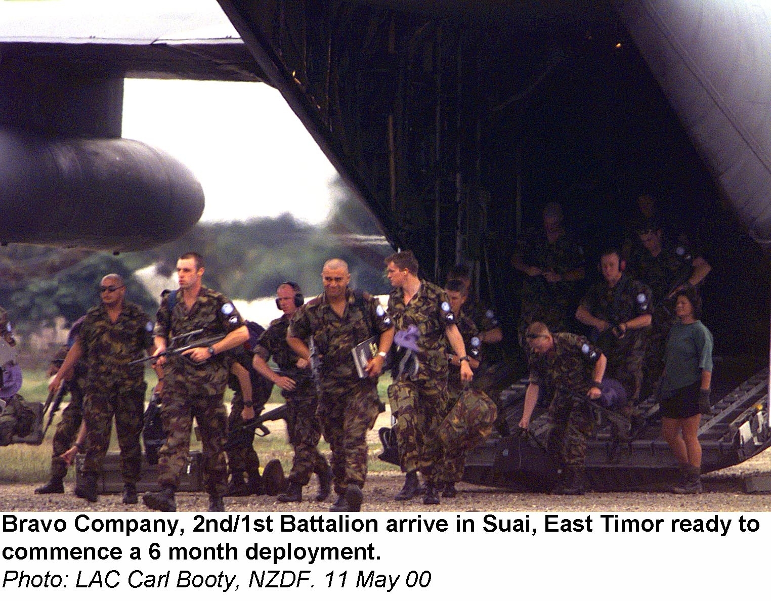 NZ Army's Bravo Company arrived in Suai, East Timor, in 2000 for a six-month deployment. Photo / NZDF