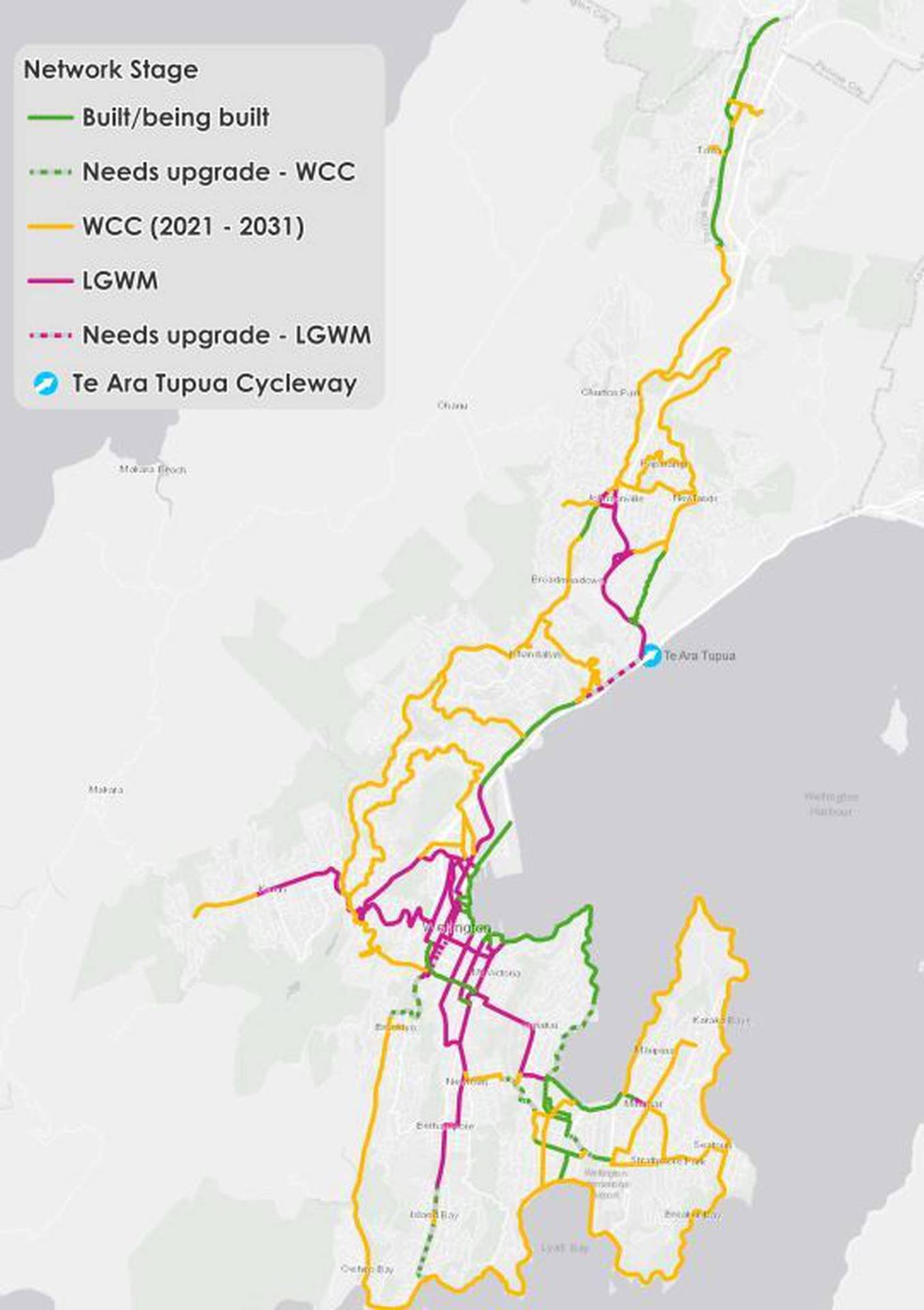 The planned 147km network. Image / Supplied