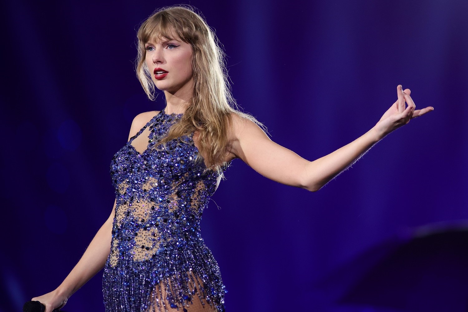 Taylor Swift performs onstage during her The Eras Tour at Veltins Arena on July 17, 2024, in Gelsenkirchen, Germany. Photo / Getty Images