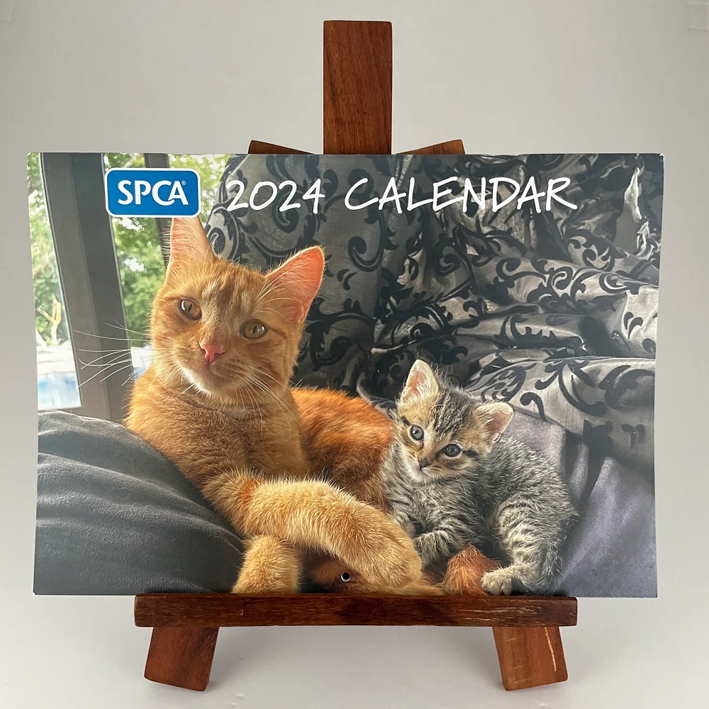 Support the work of the SPCA and give the gift of an SPCA 2024 calendar.