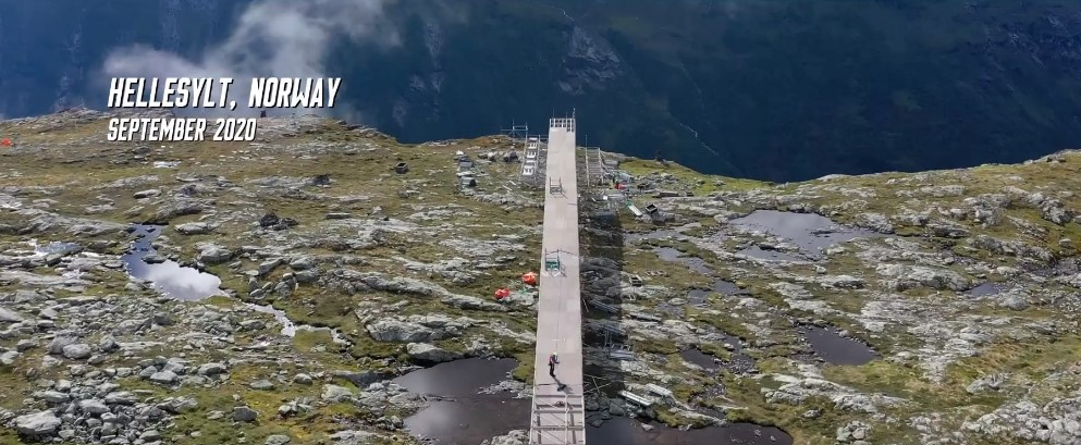 The stunt took place in Norway. Photo / Twitter