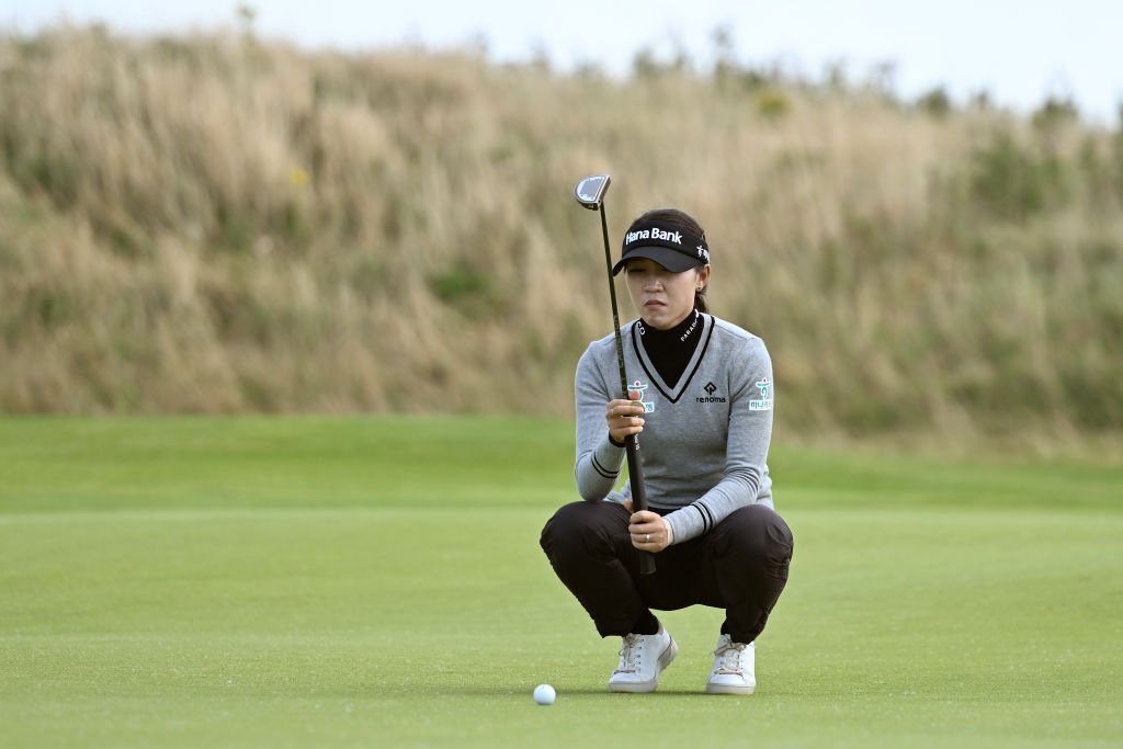 Lydia Ko of New Zealand putts on the 10th green  during the final round of the ISPS HANDA Women's Scottish Open at Dundonald Links Golf Course in Troon, Scotland. Photo / Getty Images