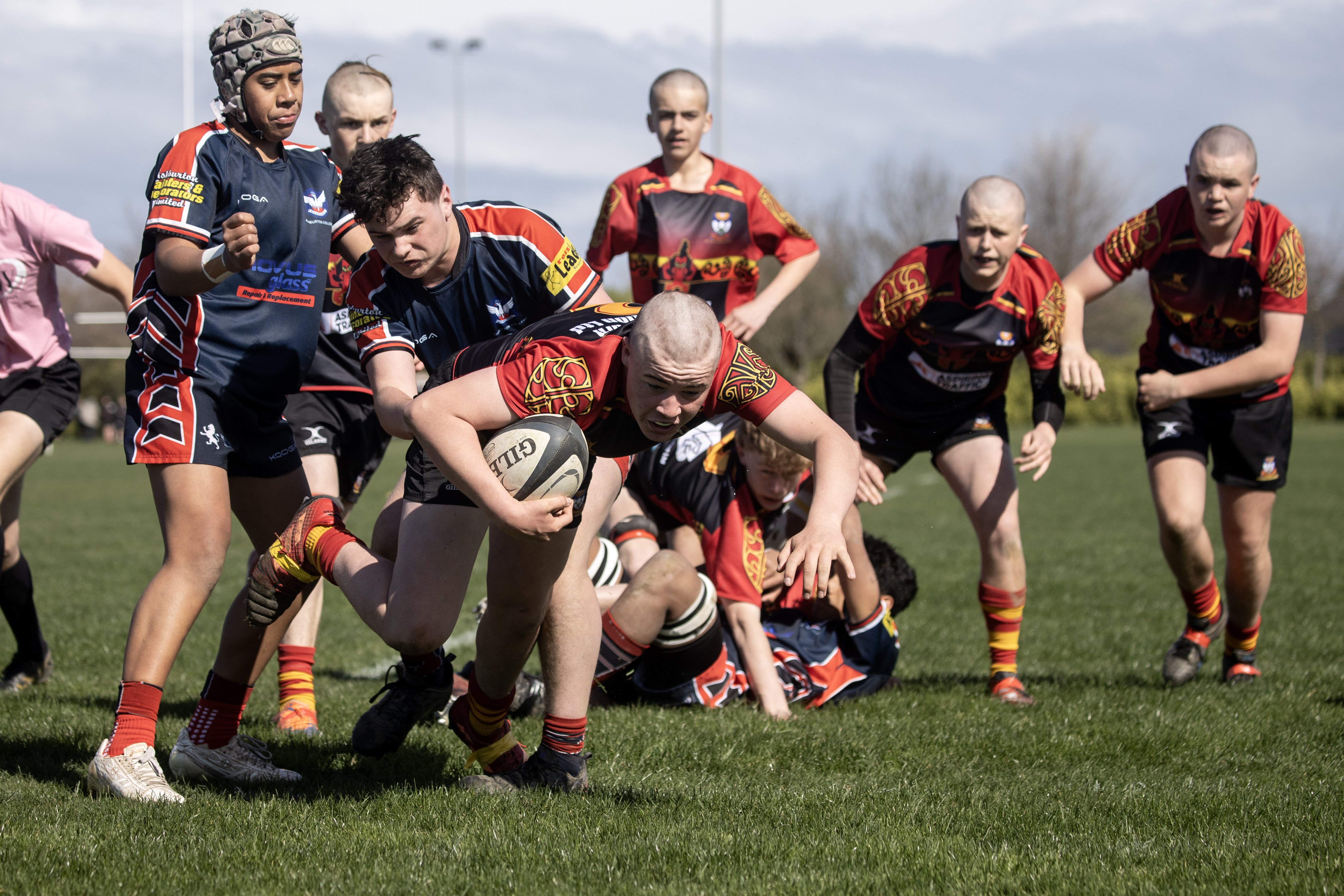 Dunstan had the clippers out again on day two of their winter tournament, opting for aerodynamic styles against Ashburton College. Photo / George Heard