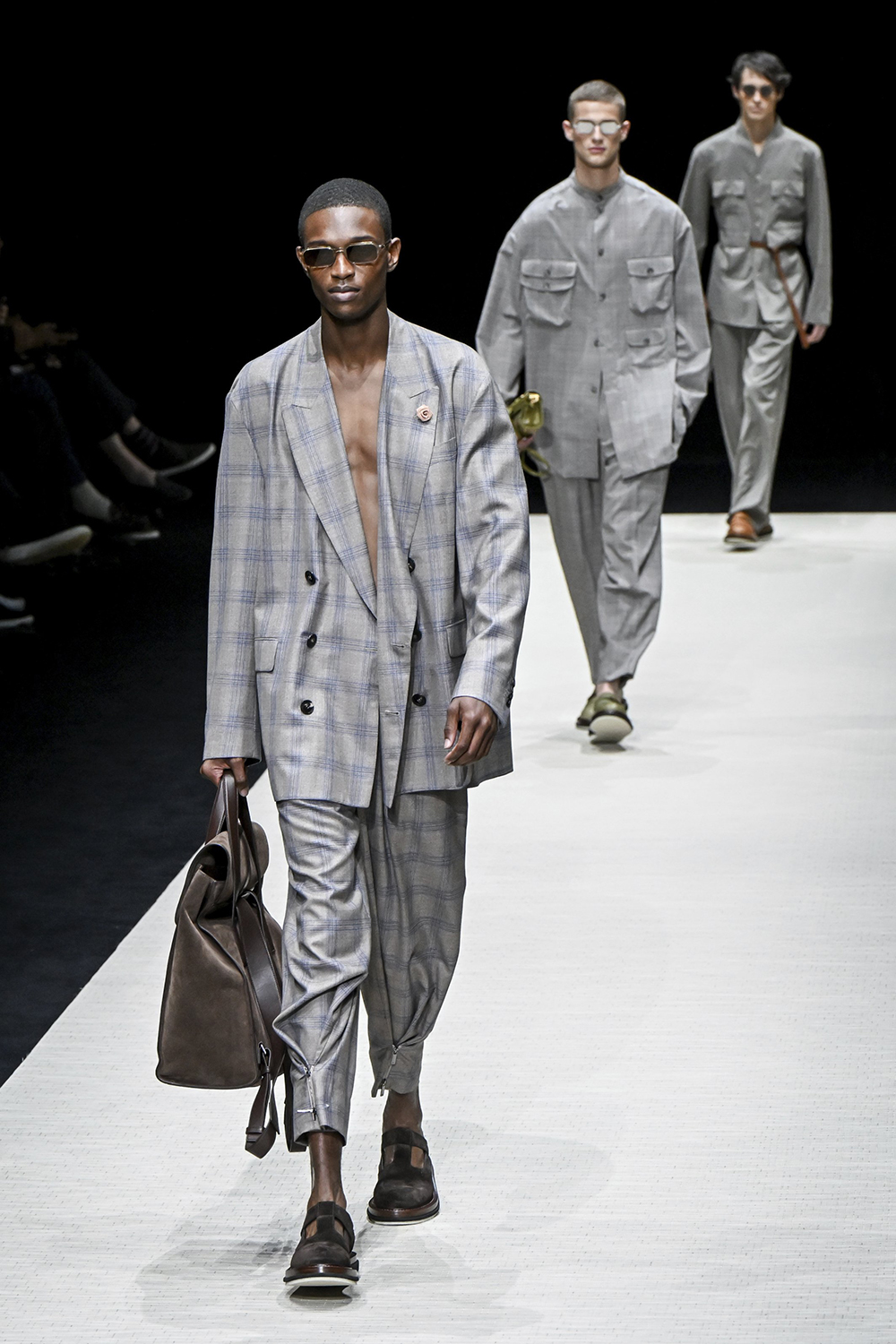 The Armani Men's Spring Summer 2025 collection presented in Milan. Photo / AP.