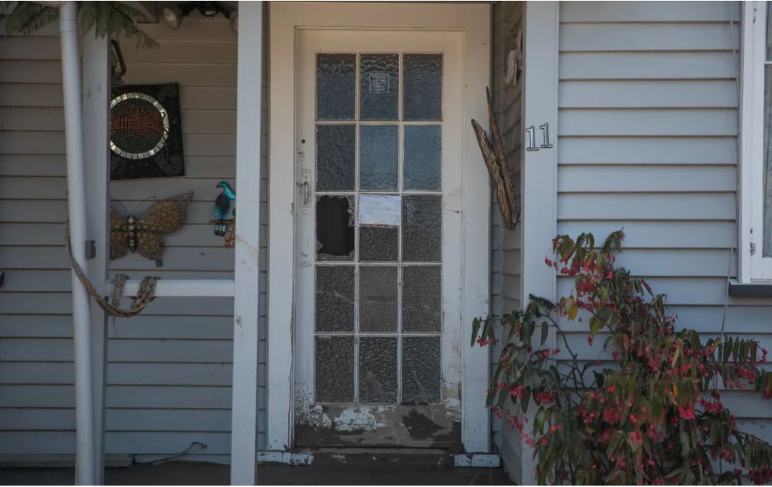 A home in Wairoa after Cyclone Gabrielle. Photo / RNZ / Samuel Rillstone