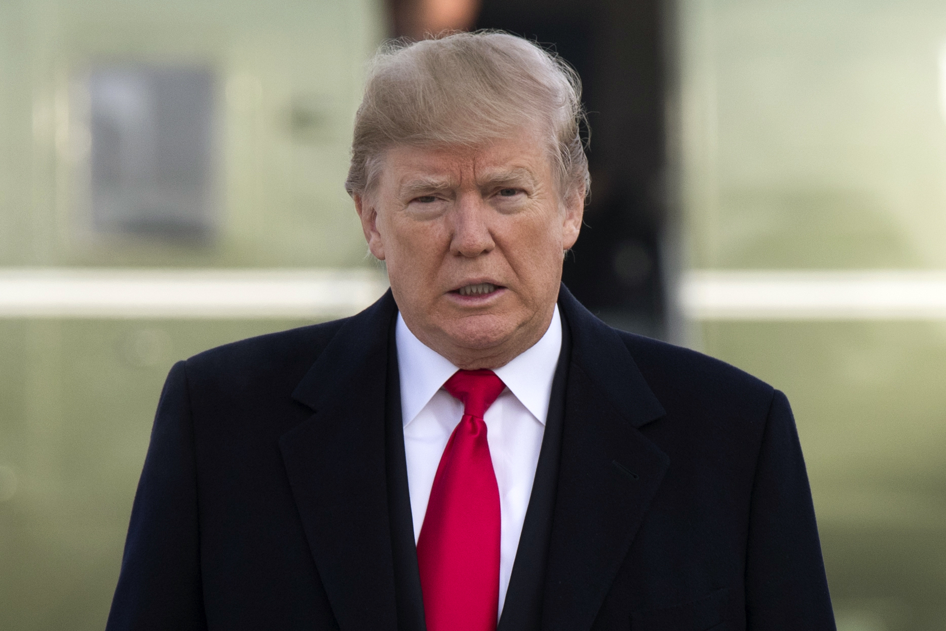 US President Donald Trump pictured at  Andrews Air Force Base yesterday. Photo / AP
