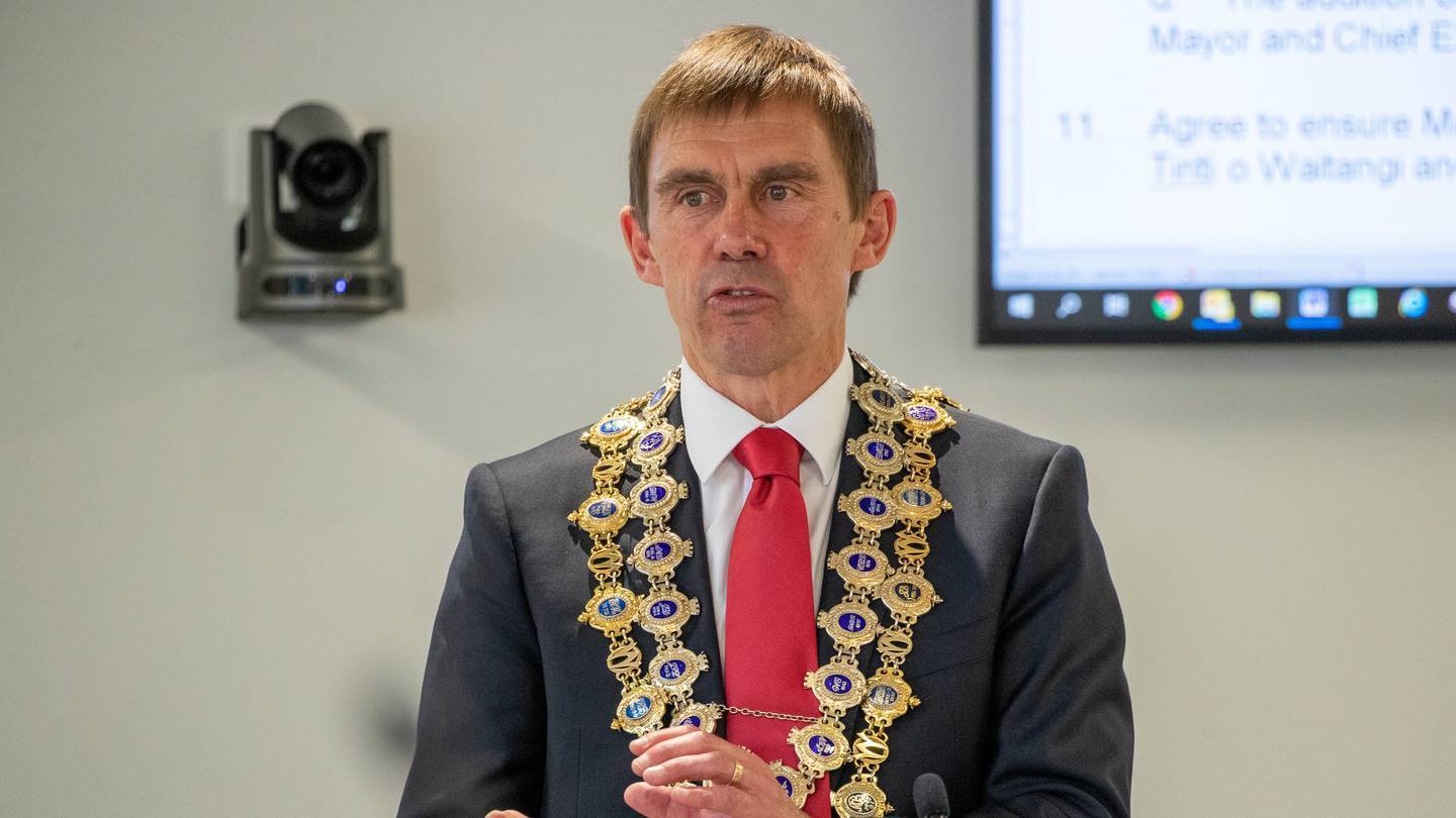 Mayor Andy Foster's proposed funding cut has come under fire from the Wellington Chinese Garden Society. Photo / Mark Mitchell