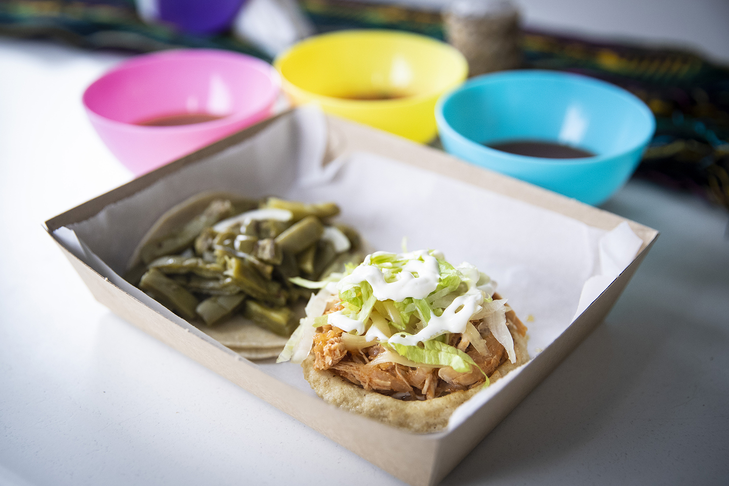 The taco napoles (tender cactus) and sopes from Mexican eatery Cielito Lindo. Photo / Supplied