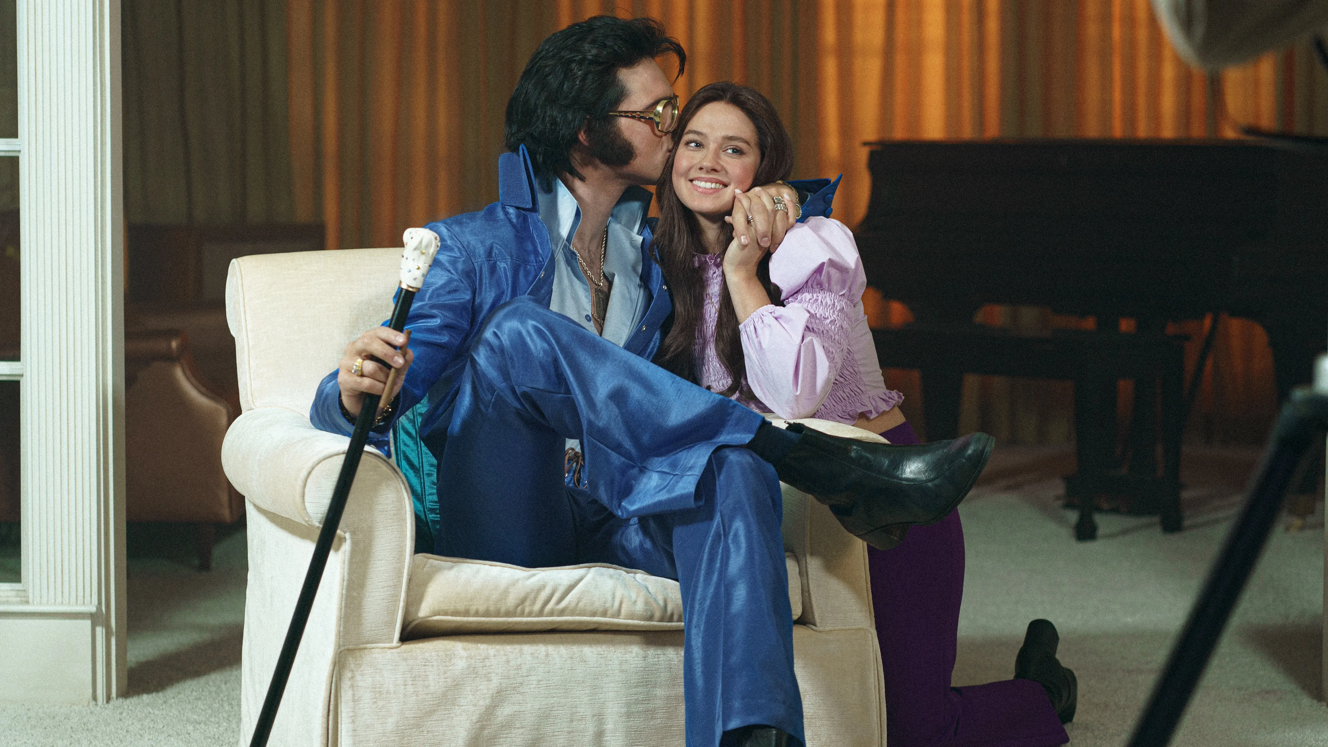Priscilla stars Cailee Spaeny and Jacob Elordi as Priscilla and Elvis Presley. Photo / Supplied