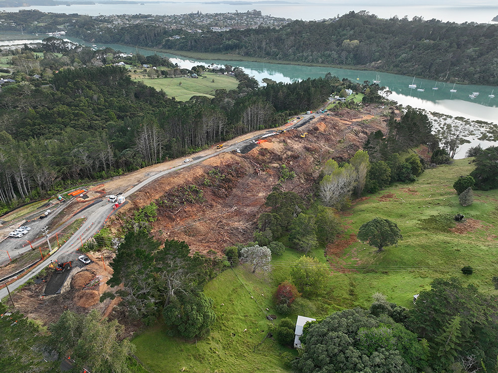 Work started on Penlink last December and is due for completion in 2026. Photo / NZTA