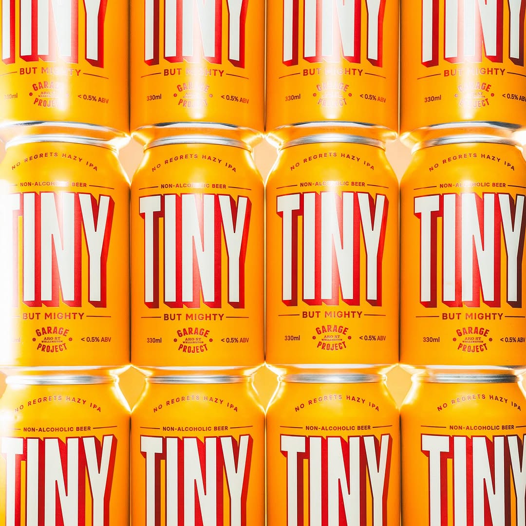 Garage Project Tiny Non-Alc Hazy IPA. Photo / @garageproject