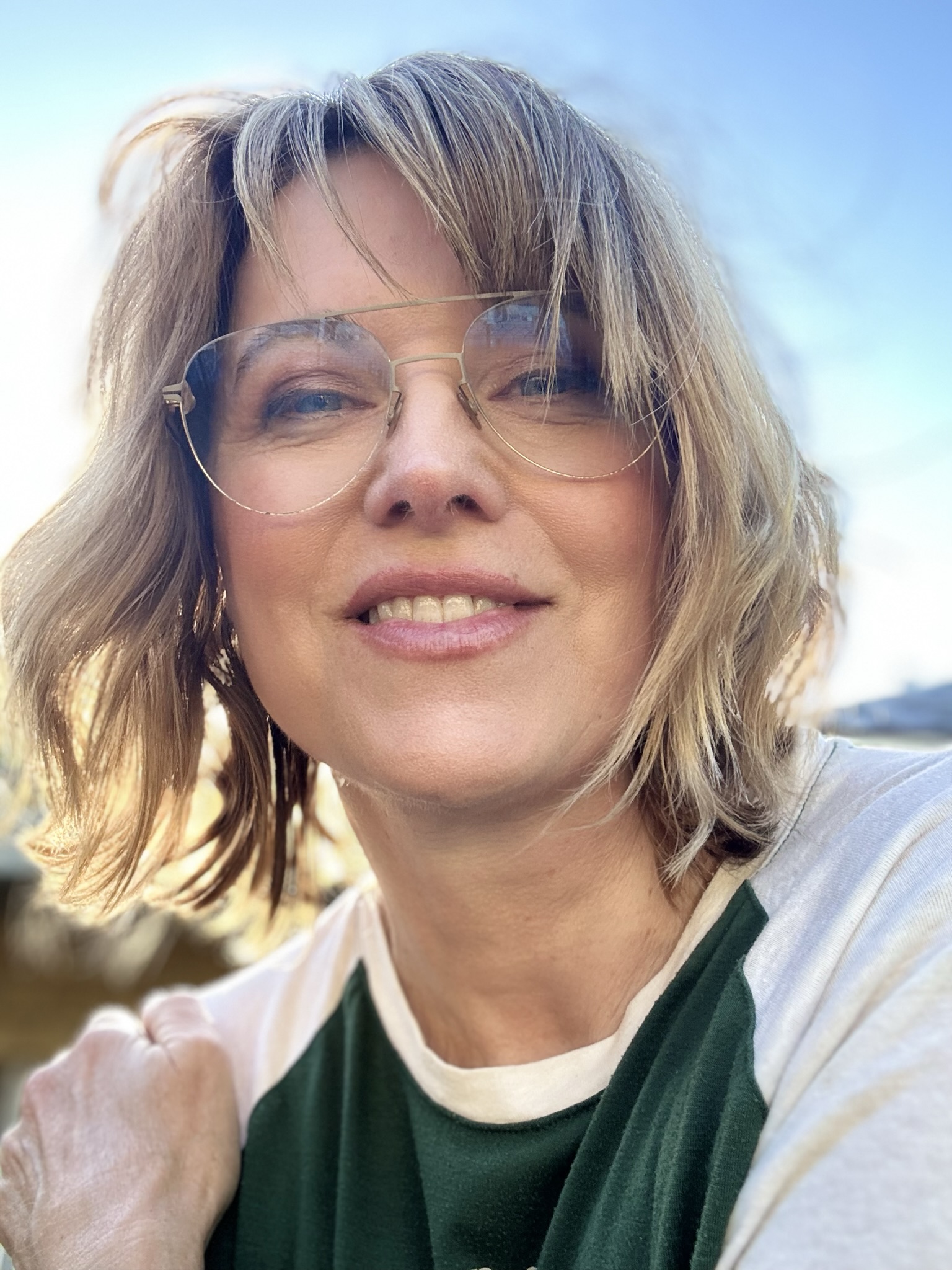 Lucy Lawless in a selfie she shot in January at the Sundance Film Festival, where her documentary Never Look Away had its international premiere.