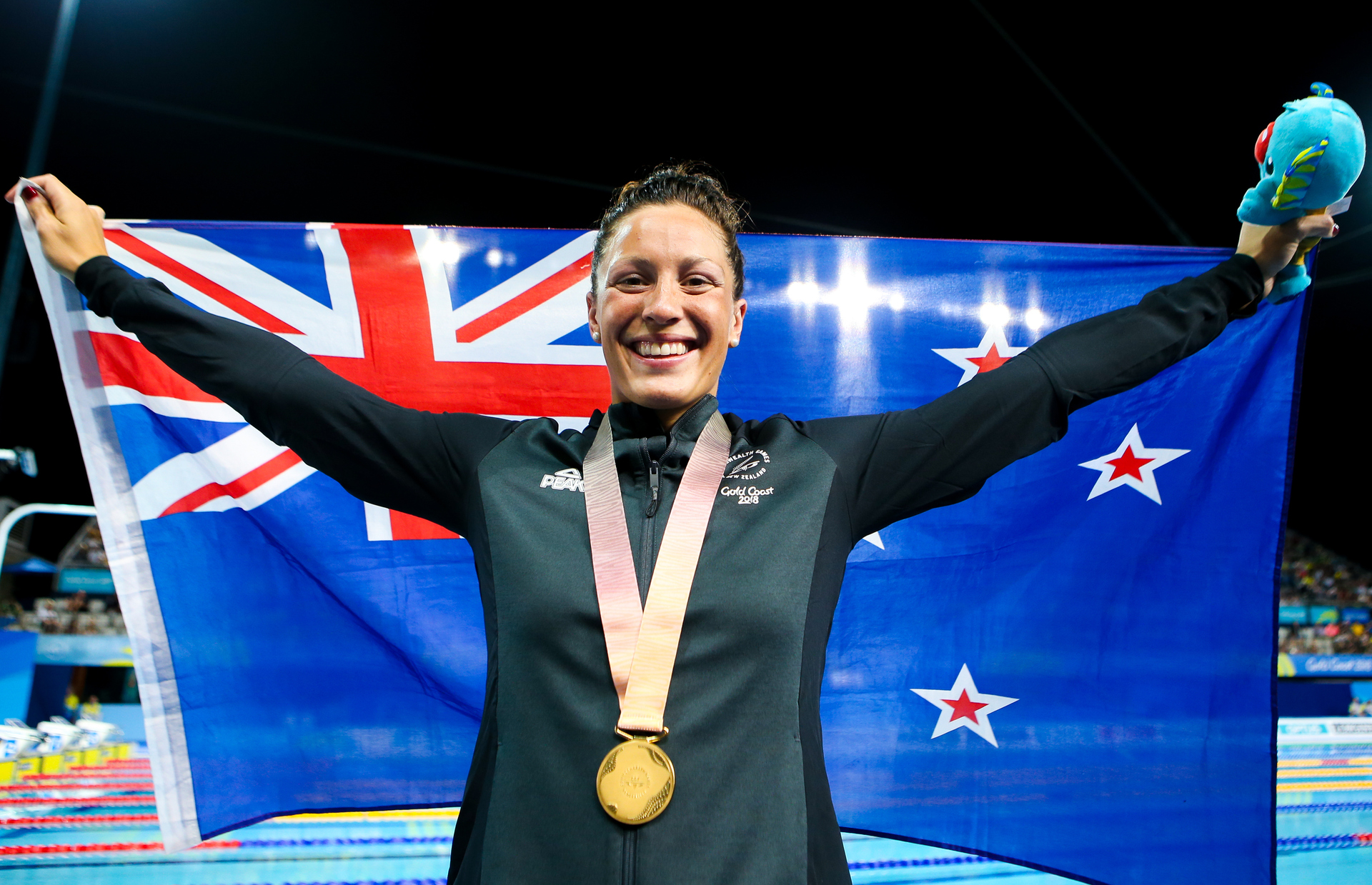Dame Sophie Pascoe won gold in the Women's SB9 100m Breaststroke final at the 2018 Commonwealth Games. Photo / Photosport