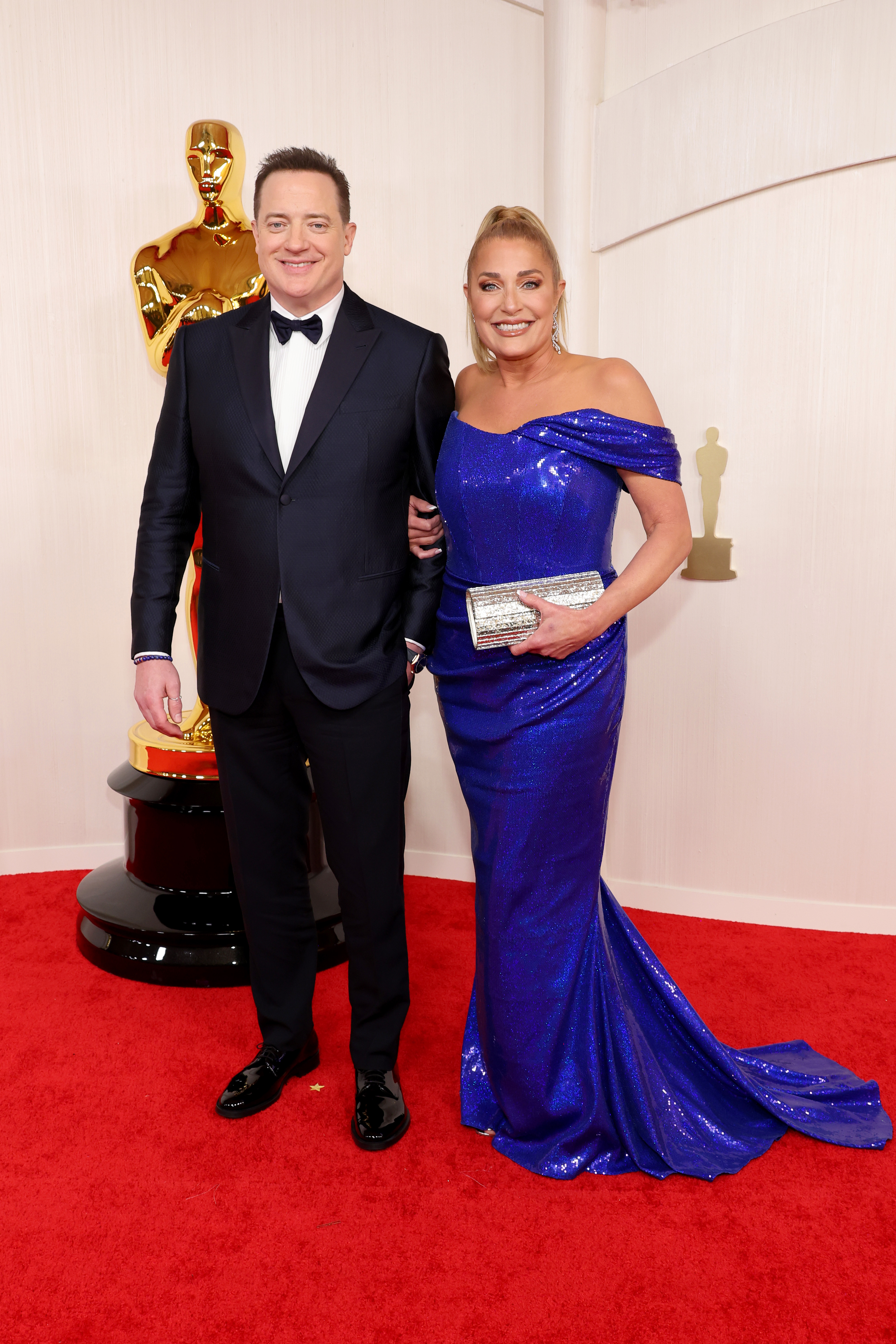 Brendan Fraser and Jeanne Moore at the 96th Academy Awards in Los Angeles. Photo / Getty Images