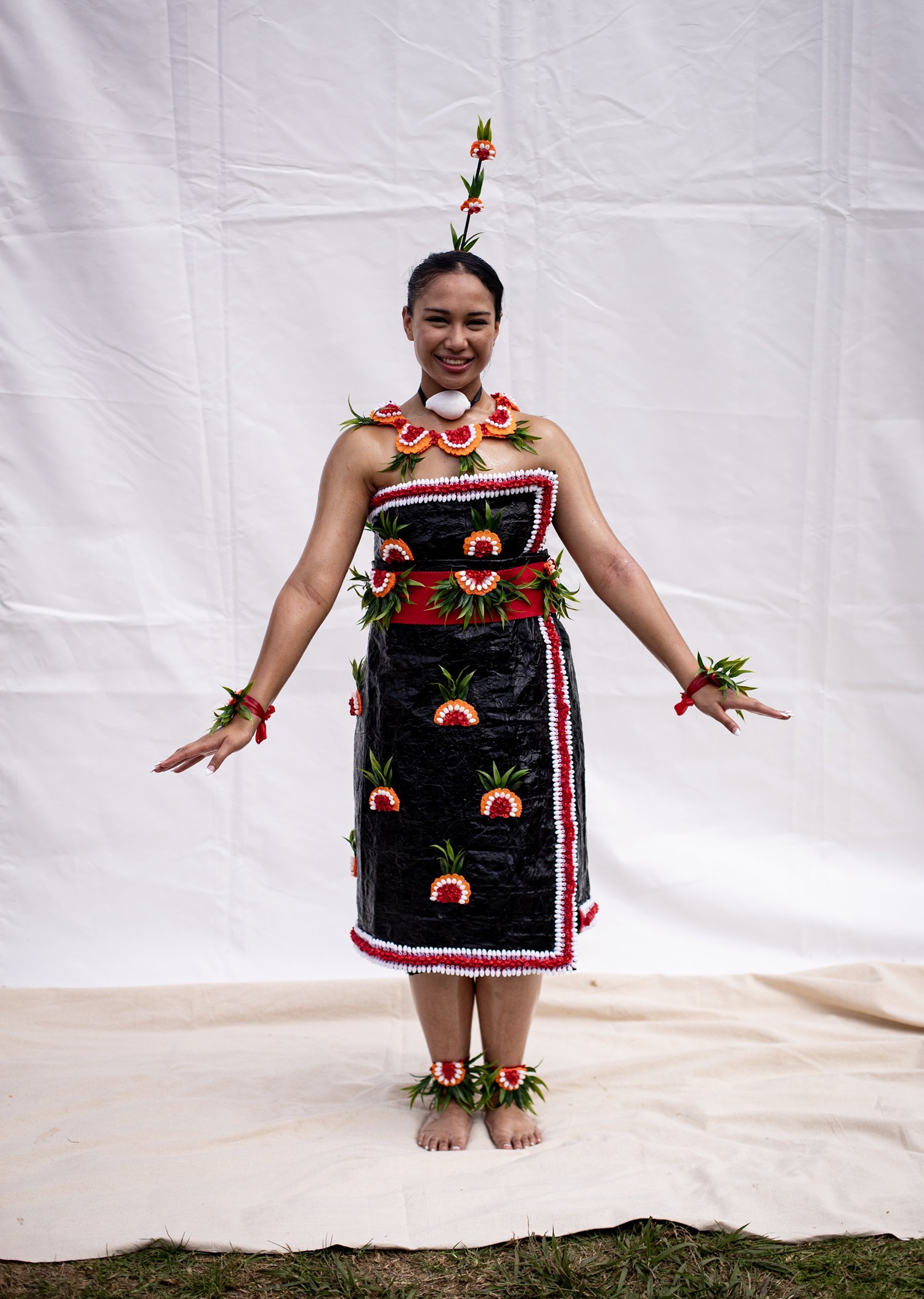Tongan performer Jana Taakitao from Bardene Collage. Photo / Dean Purcell