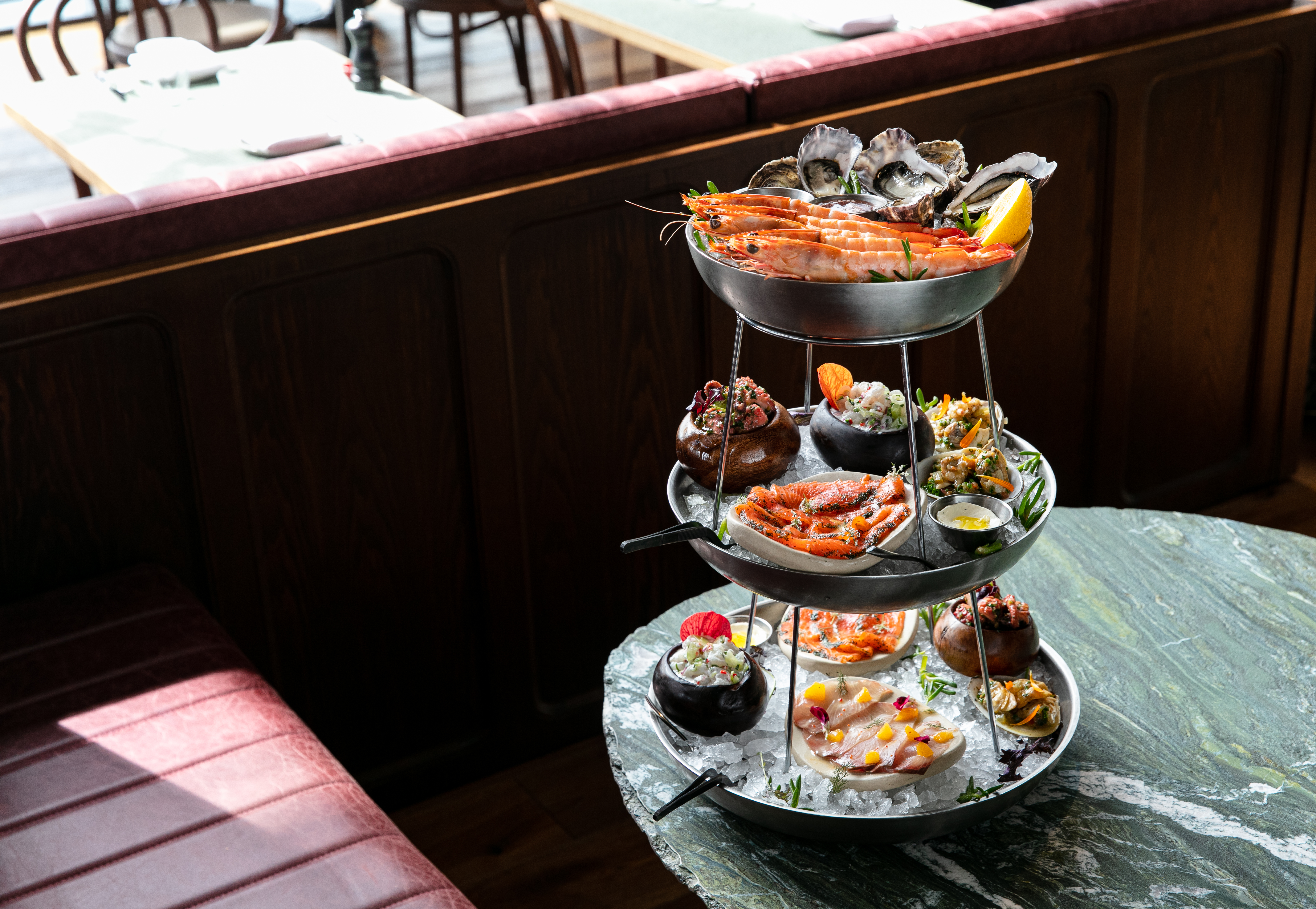 The mixed seafood platter at French restaurant Origine in Commercial Bay. Photo / Babiche Martens