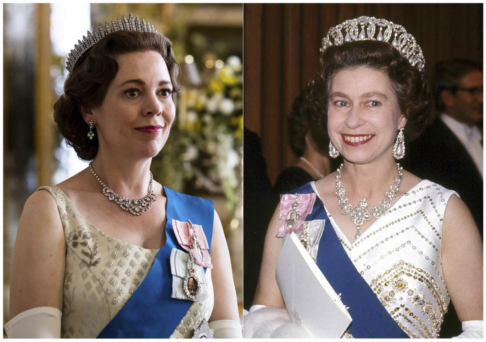 Olivia Colman portraying Queen Elizabeth II in a scene from the third season of