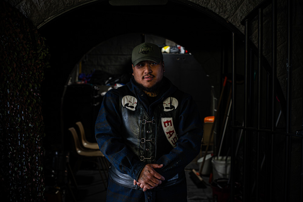 Head Hunters member Joe inside the pad. Photo / Jason Dorday