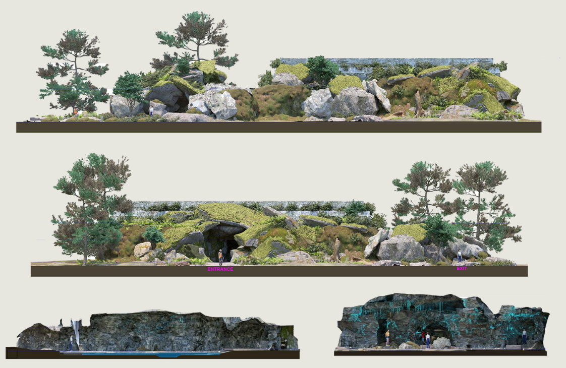 Designs for a man-made glowworm cave in Queenstown, which Bridget Thackwray and Topher Richwhite say will 