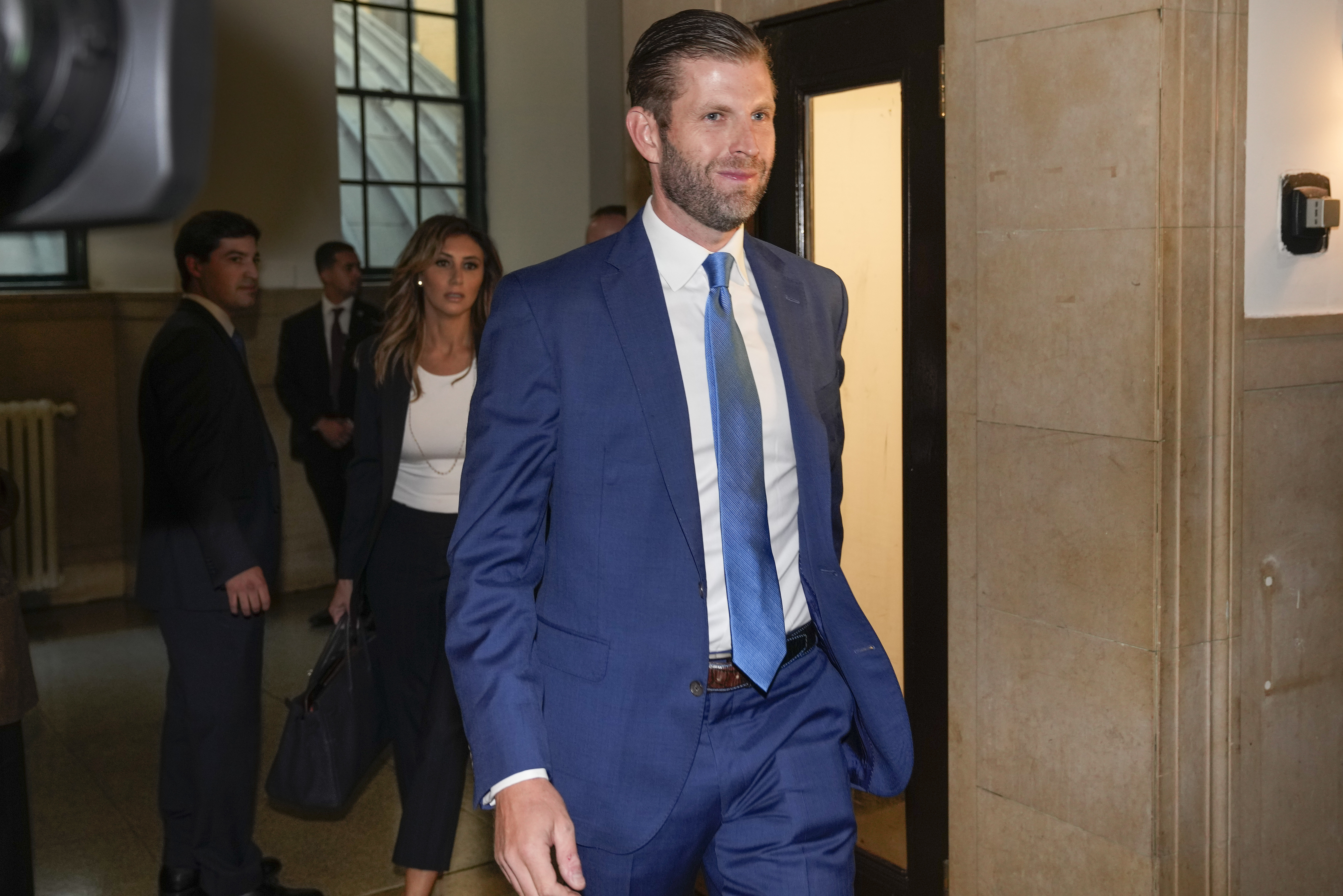 Eric Trump has spent several days at the trial, here seen in early October.  Photo / AP