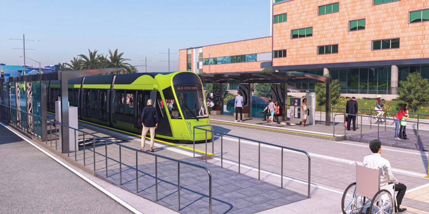 Mass Rapid Transit is front and centre in the Let's Get Wellington Moving project. Image / Supplied