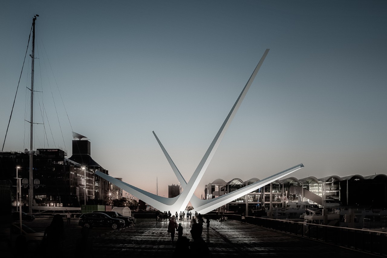 Wynyard Crossing bridge plans by Monk Mackenzie. Photo / supplied