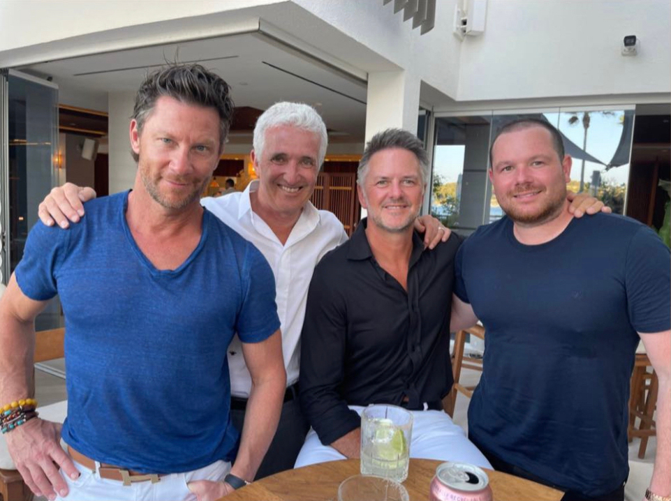 From left, Mark Francis, Rob Fyfe, Justin Wyborn and Kurt Gibbons.  File Photo / Instagram