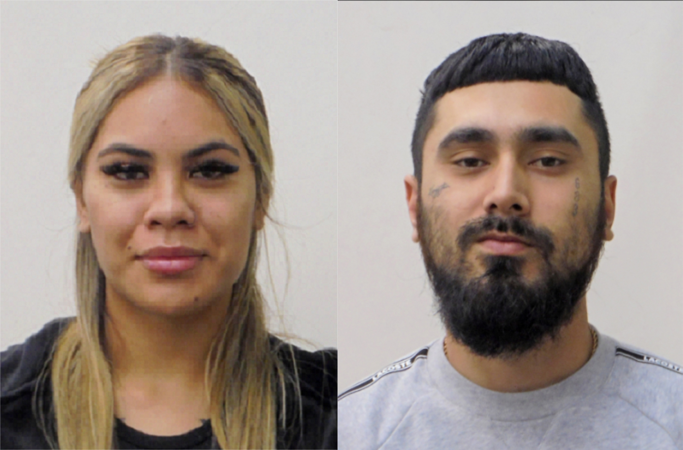 Dariush Talagi (right), 24, has a warrant to arrest for murder for the August 3 incident and Tiari Boon-Harris (left) is believed to be helping him evade police. Photo / Police