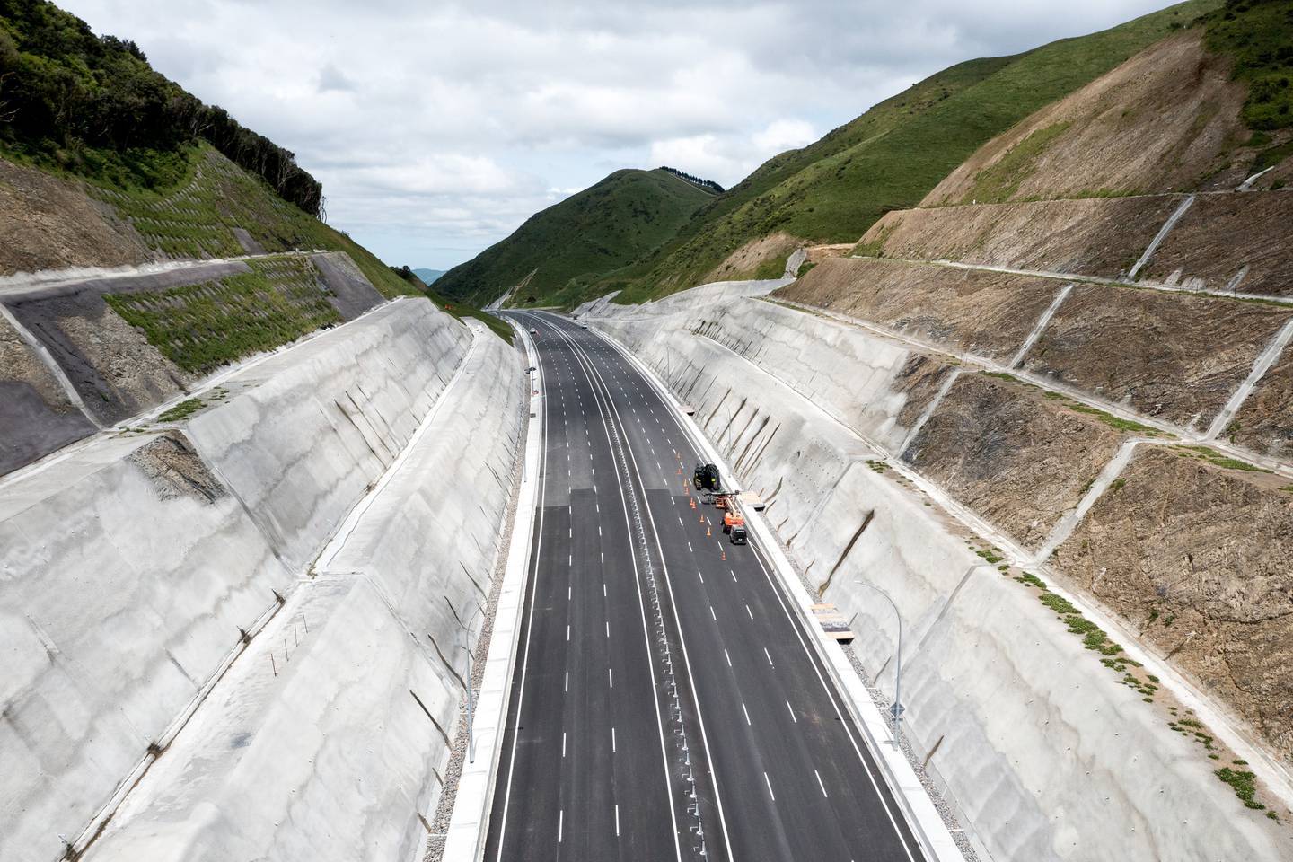 The road will open to traffic tomorrow. Photo / Mark Tantrum