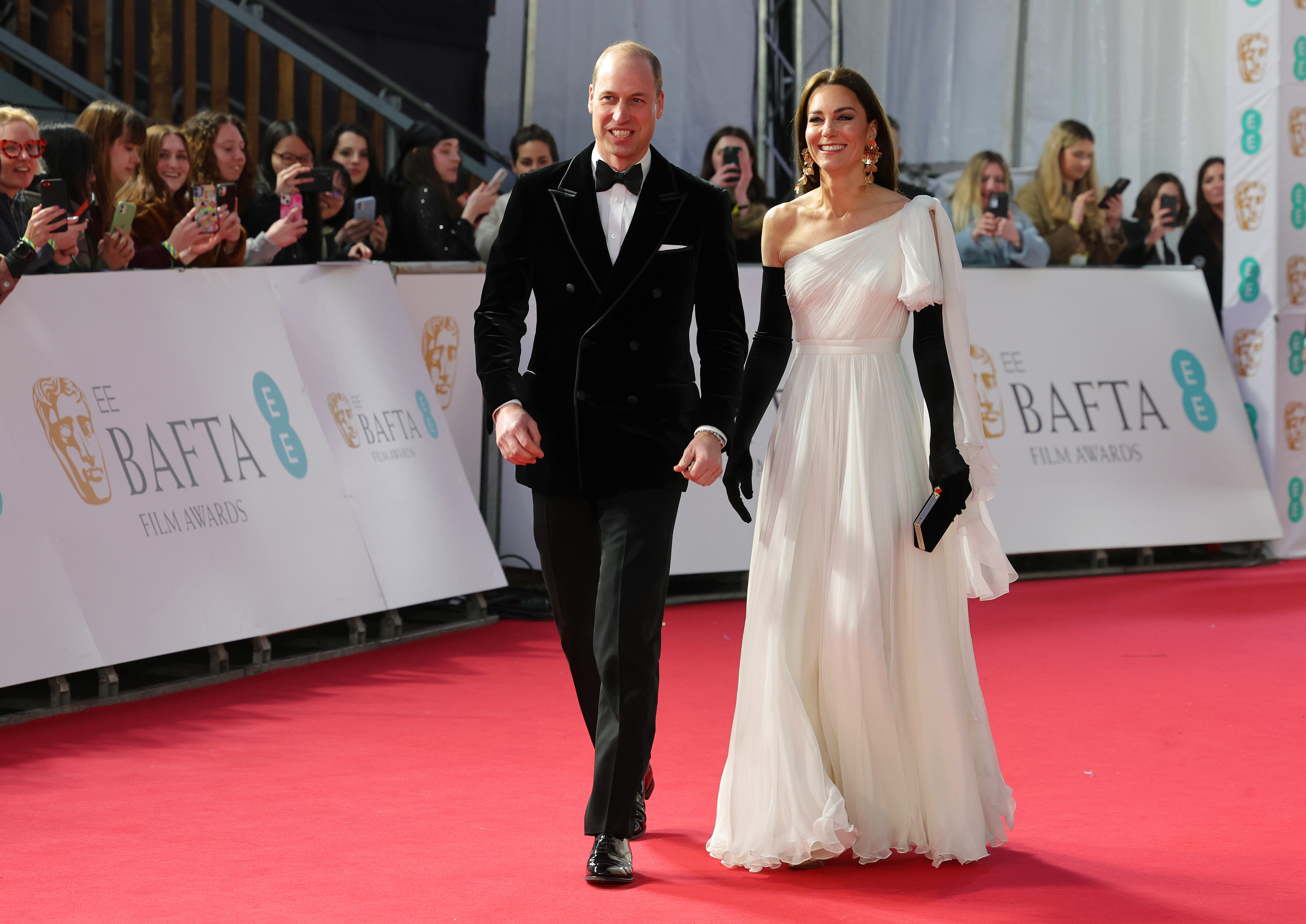 Fans were delighted when they spotted the sweet moment between the royals. Photo / Getty Images