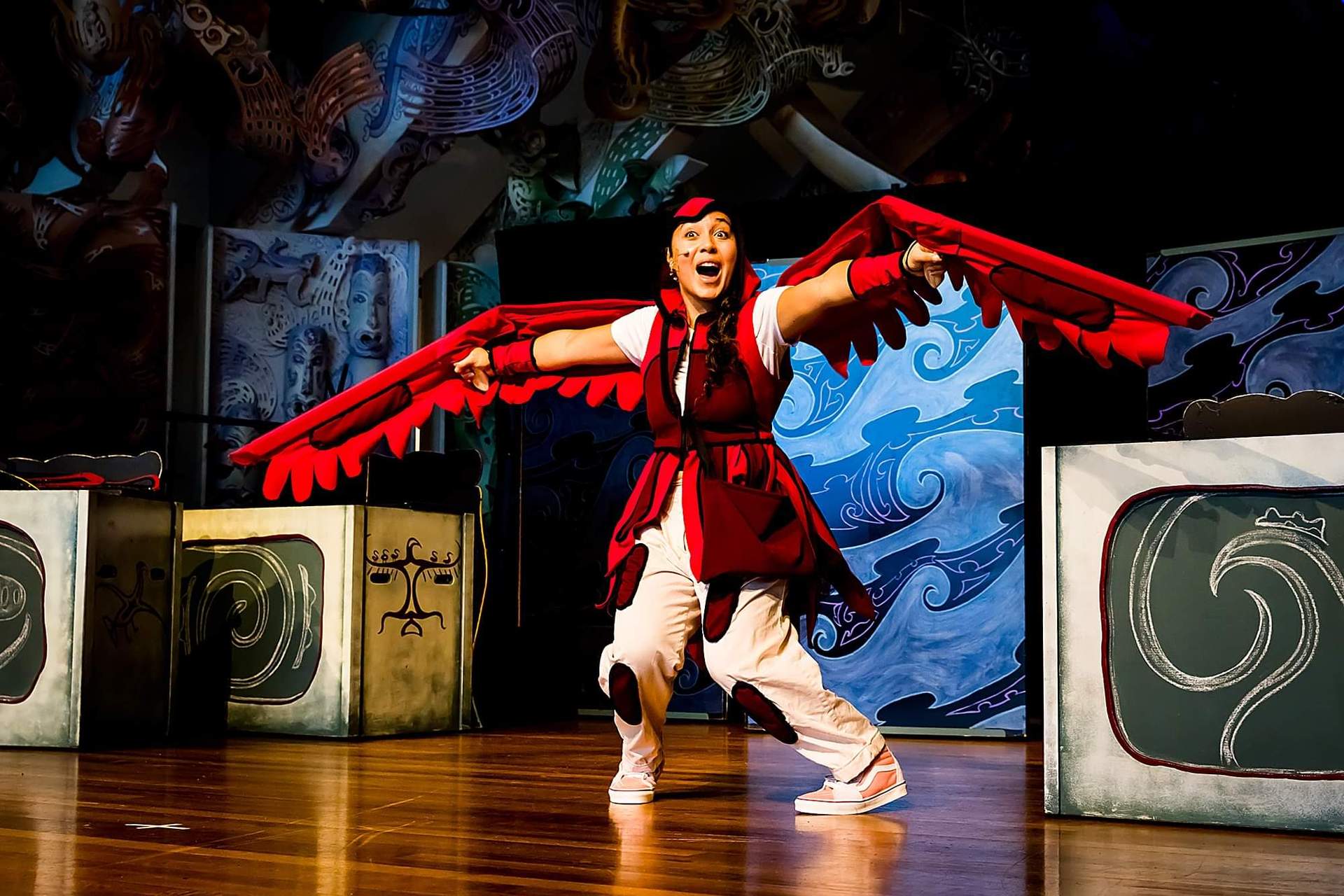 Flight of fancy: A day making puppets at the Pourakahua Pōneke Whānau Show, at Wellington's Library and Te Papa. Photo / Supplied