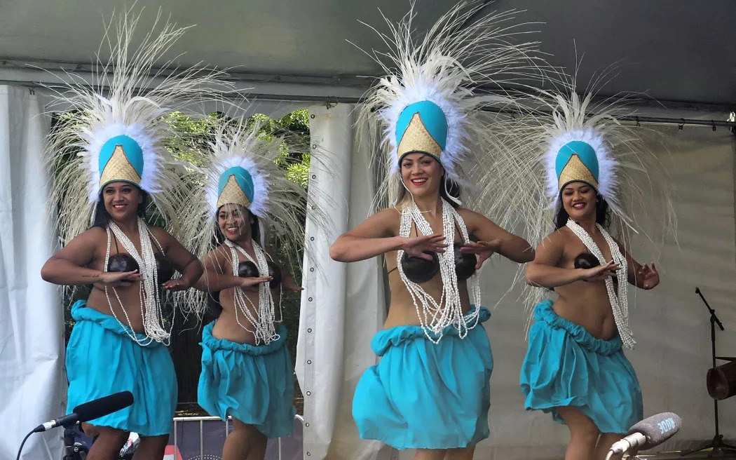Dancers from the Cook Islands. Photo / RNZ/Tiana Haxton